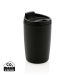 GRS Recycled PP tumbler with flip lid black
