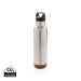 Cork leakproof vacuum flask silver