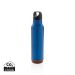 Cork leakproof vacuum flask blue