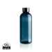 Leakproof water bottle with metallic lid blue