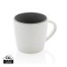 Ceramic mug with coloured inner 300ml white, grey