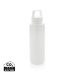 RCS certified recycled PP water bottle with handle white