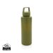 RCS certified recycled PP water bottle with handle green