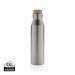 Gaia RCS certified recycled stainless steel vacuum bottle silver
