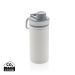 Vacuum stainless steel bottle with sports lid 550ml white, grey