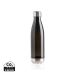 Leakproof water bottle with stainless steel lid black
