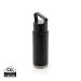 Leakproof vacuum on-the-go bottle with handle black