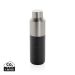 Fluid RCS certified recycled steel water bottle 600ml black