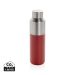 Fluid RCS certified recycled steel water bottle 600ml red