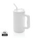 Cube RCS certified recycled steel mug 800ml white