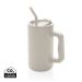 Cube RCS certified recycled steel mug 800ml Beige