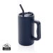 Cube RCS certified recycled steel mug 800ml navy