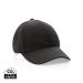 Impact 6 panel 280gr Recycled cotton cap with AWARE™ tracer black