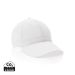 Impact 6 panel 190gr Recycled cotton cap with AWARE™ tracer white