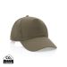 Impact 5 panel 190gr Recycled cotton cap with AWARE™ tracer green