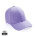 Impact 6 panel 280gr Recycled cotton cap with AWARE™ tracer lavender