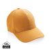 Impact 6 panel 280gr Recycled cotton cap with AWARE™ tracer sundial orange