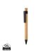 Bamboo pen with wheatstraw clip black
