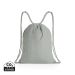 Impact AWARE™ recycled cotton drawstring backpack 145g grey