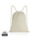 Impact AWARE™ recycled cotton drawstring backpack 145g off white