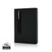 Standard hardcover PU A5 notebook with stylus pen black