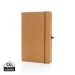 GRS Recycled leather hardcover notebook A5 brown