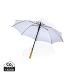 23" Impact AWARE™ RPET 190T auto open bamboo umbrella white