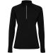Estambul long sleeve women's half zip sweatshirt Solid black