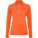 Estambul long sleeve women's half zip sweatshirt Fire orange