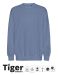 Unisex Tiger Cotton Oversized Sweatshirt Dusty Indigo