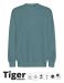 Unisex Tiger Cotton Oversized Sweatshirt Teal