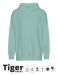 Unisex Tiger Cotton Oversized Hoodie Dusty Mint