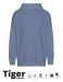 Unisex Tiger Cotton Oversized Hoodie Dusty Indigo