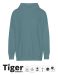 Unisex Tiger Cotton Oversized Hoodie Teal
