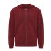 IQONIQ Abisko recycled cotton zip through hoodie Burgundy