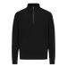 IQONIQ Elgon recycled cotton quarter zip sweater black