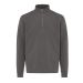 IQONIQ Elgon recycled cotton quarter zip sweater anthracite