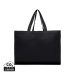 VINGA Hilo AWARE™ recycled canvas maxi tote bag black