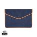 VINGA Bosler GRS recycled canvas 14" laptop sleeve navy