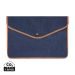 VINGA Bosler GRS recycled canvas 16" laptop sleeve navy