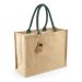 Jute Classic Shopper Natural/Forest Green