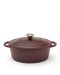 Monte cast iron pot, oval, 3.5 L Burgundy