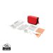 First aid set in pouch red