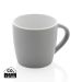 Ceramic mug with coloured inner grey, white