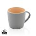 Ceramic mug with coloured inner brown, grey