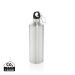 XL aluminium waterbottle with carabiner silver, black