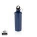 XL aluminium waterbottle with carabiner blue, black