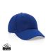 Impact 6 panel 280gr Recycled cotton cap with AWARE™ tracer blue