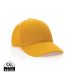 Impact 6 panel 280gr Recycled cotton cap with AWARE™ tracer yellow