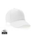 Impact 5panel 280gr Recycled cotton cap with AWARE™ tracer white